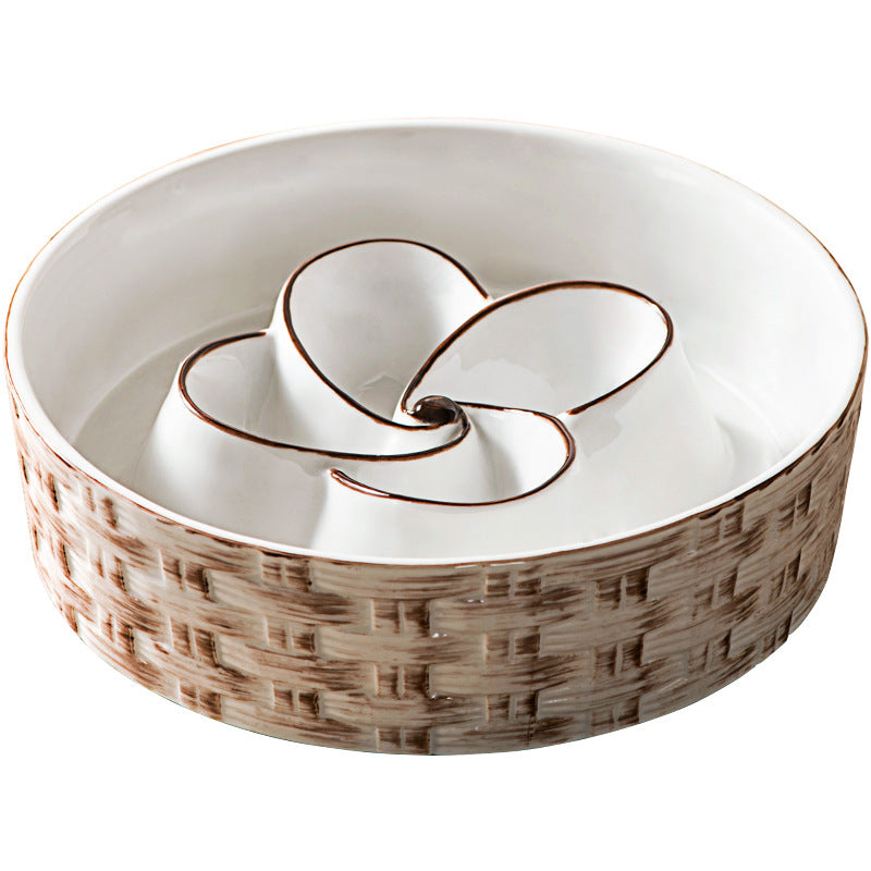 Ceramic Slow Feeder Dog Bowl Slow Feeder Dog Bowl For Medium Large Anti-Choking Slow Eating Dog Bowl Non Slip Dog Bowl Slow Feeder